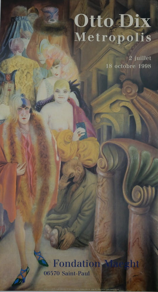 Otto DIX : Métropolis (La Grande Ville) - Affiche originale