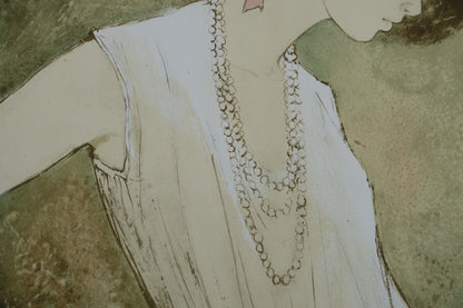 Bernard CHAROY : Charlotte au collier - Lithographie originale signée