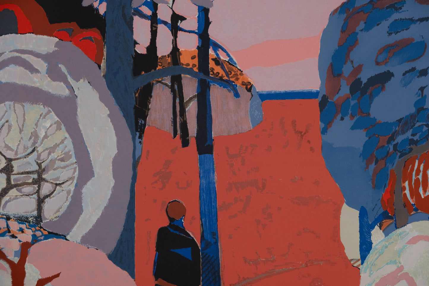 Gabriel GODARD : A l'orée du bois - Lithographie originale signée