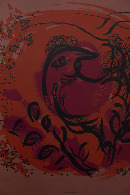 Marc CHAGALL : Le coq - Lithographie originale en couleurs