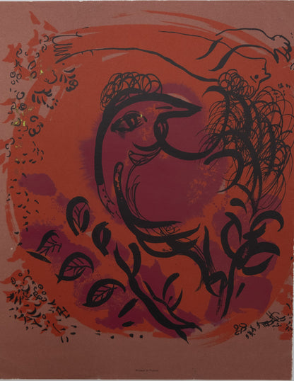 Marc CHAGALL : Le coq - Lithographie originale en couleurs