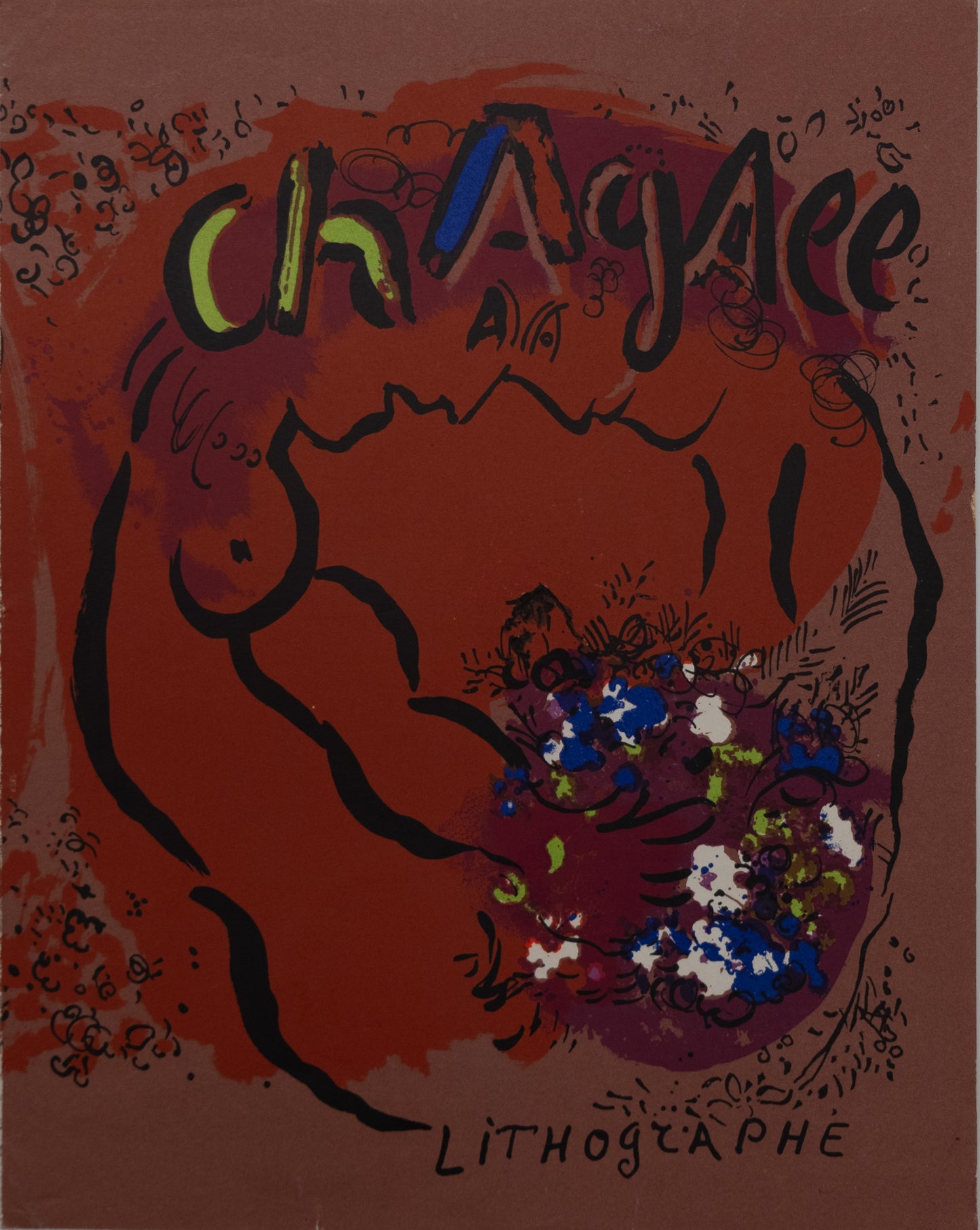 Marc CHAGALL : Le couple - Lithographie originale