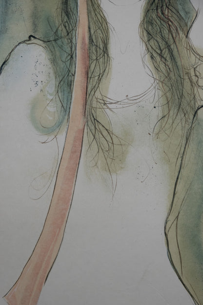 Bernard CHAROY : Portrait de Sophie au ruban - Lithographie originale signée