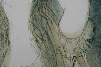 Bernard CHAROY : Portrait de Sophie au ruban - Lithographie originale signée