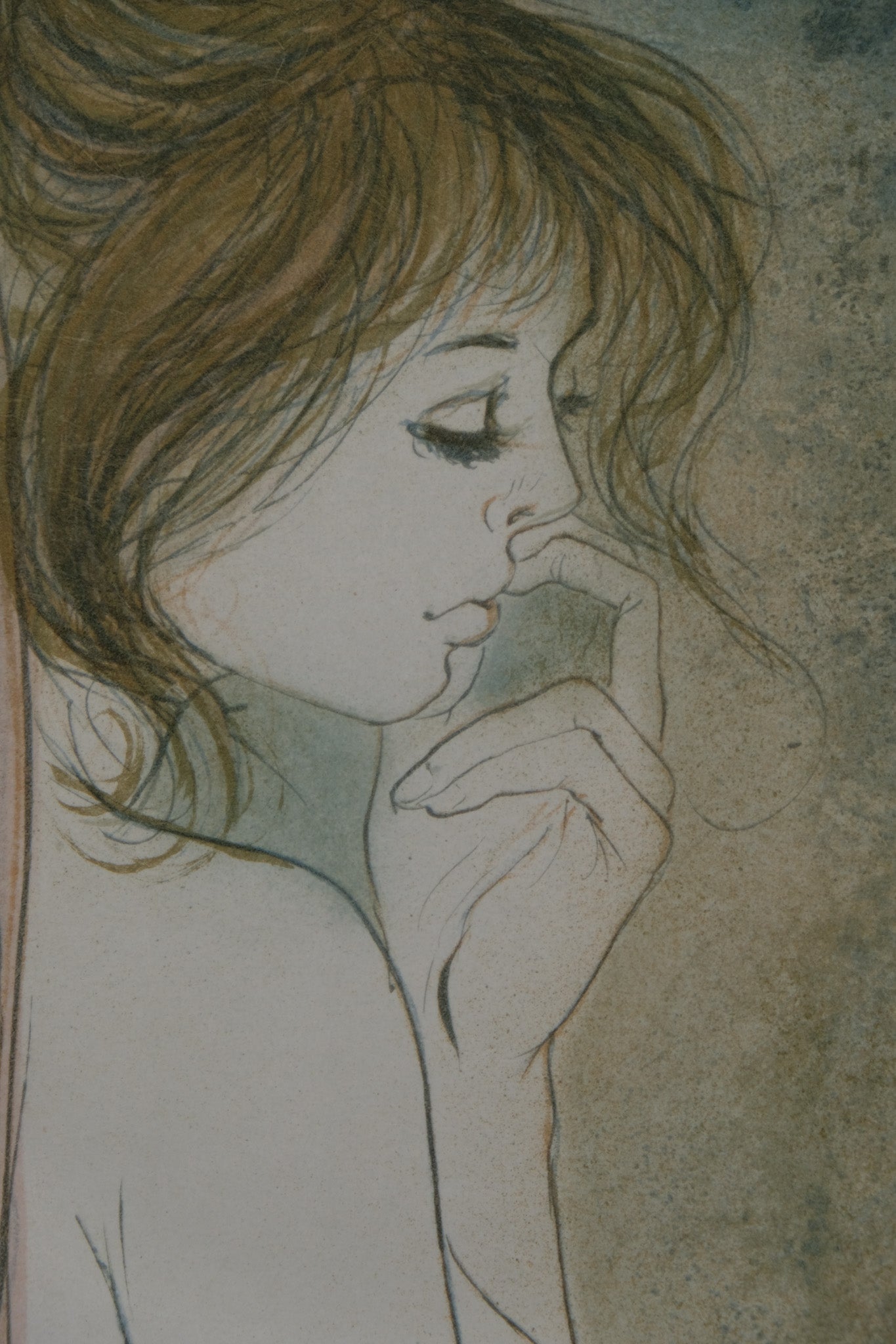 Bernard CHAROY : Dominique au ruban - Lithographie originale signée