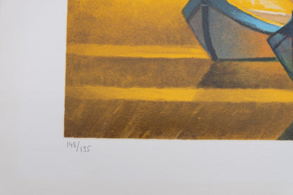 Louis TOFFOLI : Soleil couchant - Lithographie originale signée