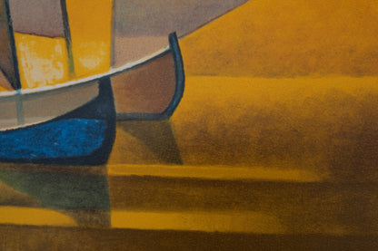 Louis TOFFOLI : Soleil couchant - Lithographie originale signée