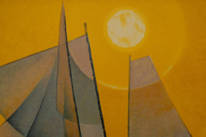 Louis TOFFOLI : Soleil couchant - Lithographie originale signée