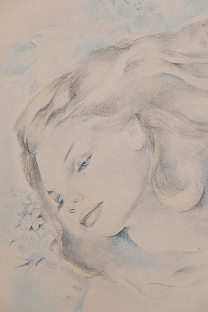Mariette LYDIS : Portrait de femme - Lithographie signée