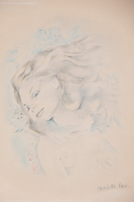 Mariette LYDIS : Portrait de femme - Lithographie signée