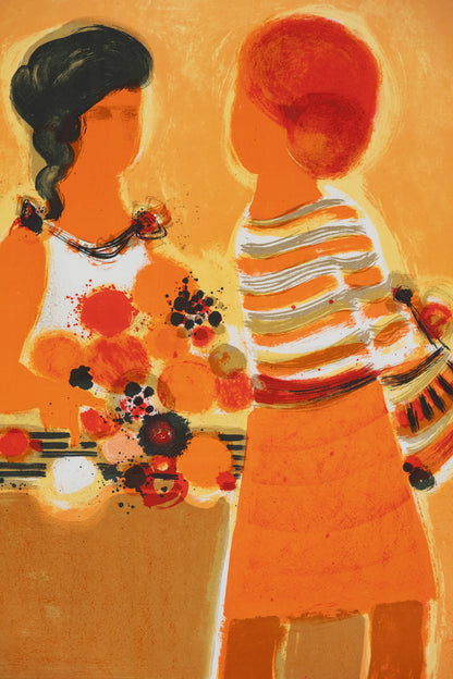 Frédéric MENGUY : La conversation - Lithographie originale signée