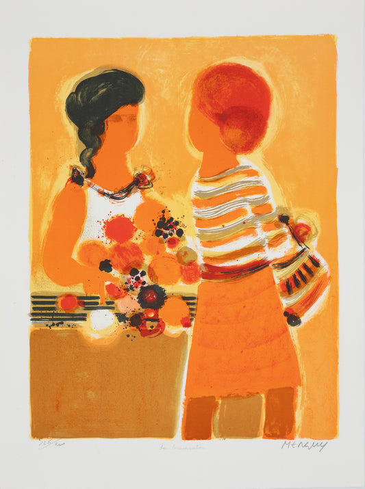 Frédéric MENGUY : La conversation - Lithographie originale signée