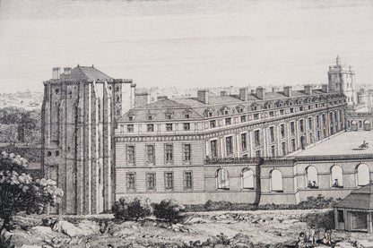 Jacques RIGAUD : Château royal de Vincennes - Gravure originale