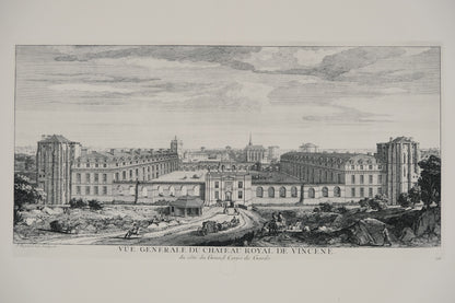 Jacques RIGAUD : Château royal de Vincennes - Gravure originale