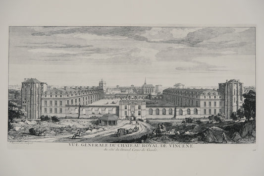 Jacques RIGAUD : Château royal de Vincennes - Gravure originale