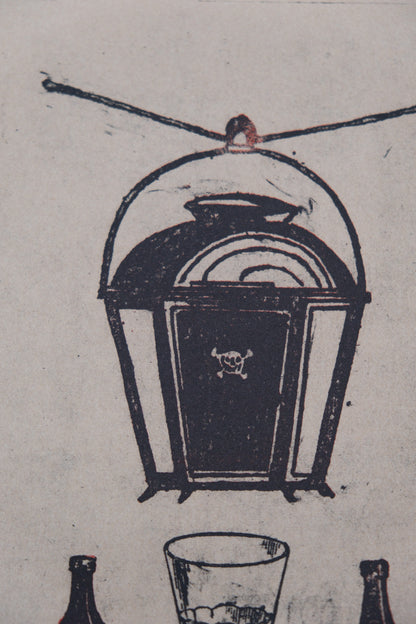 Max ERNST : Au fond du Beaujolais - Lithographie originale signée