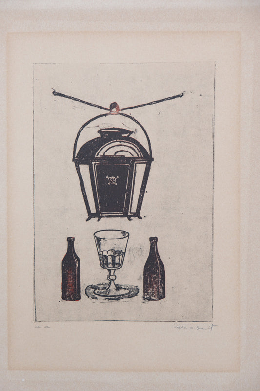 Max ERNST : Au fond du Beaujolais - Lithographie originale signée