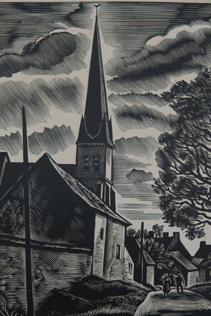 Louis Joseph SOULAS  : La route de campagne - Gravure originale signée