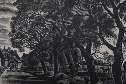 Louis Joseph SOULAS  : La route de campagne - Gravure originale signée
