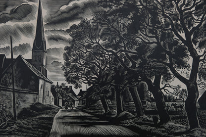 Louis Joseph SOULAS  : La route de campagne - Gravure originale signée