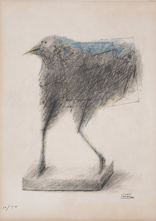 CESAR : La poule noire - Lithographie originale signée