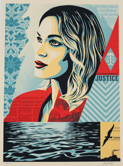 Shepard FAIREY (OBEY) : Environment Justice - Lithographie originale signée