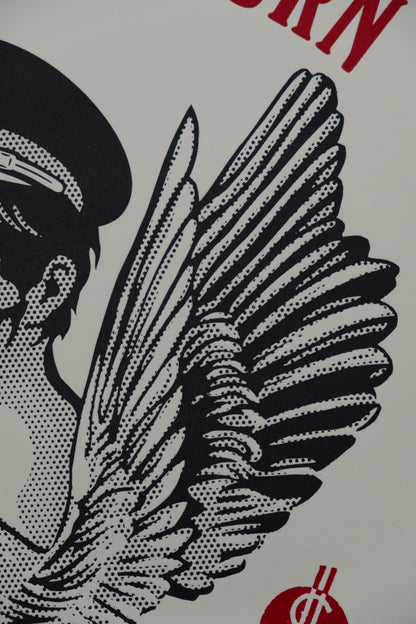 Shepard FAIREY (OBEY) : Burn Baby Burn - Letterpress originale signée