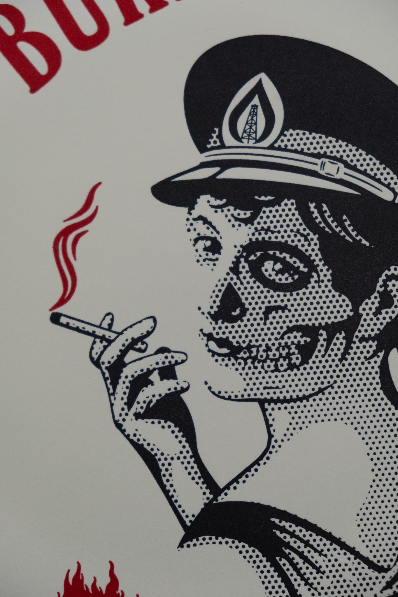 Shepard FAIREY (OBEY) : Burn Baby Burn - Letterpress originale signée