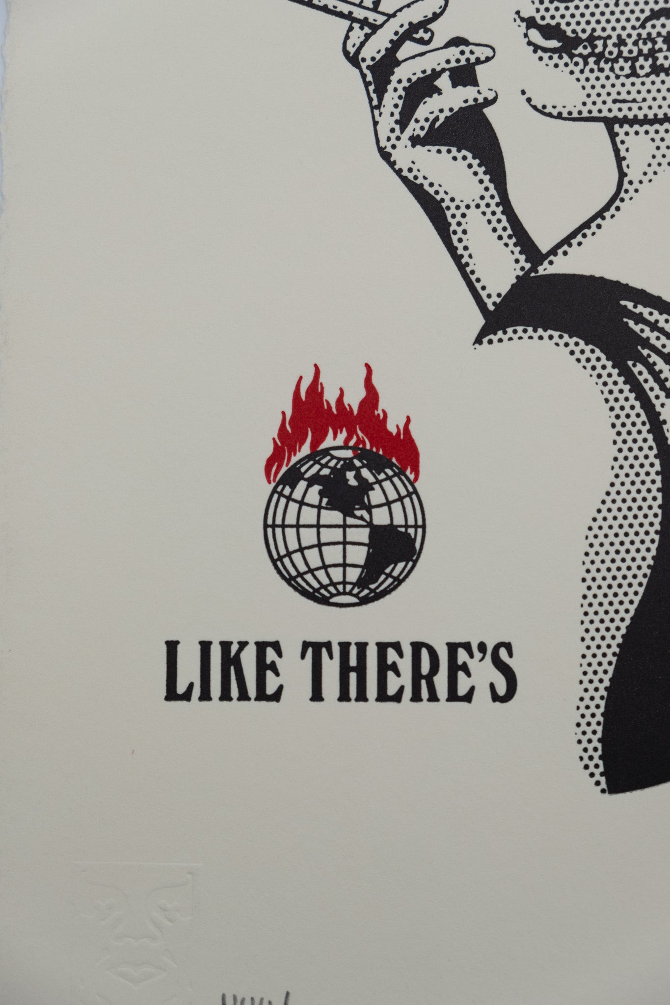Shepard FAIREY (OBEY) : Burn Baby Burn - Letterpress originale signée