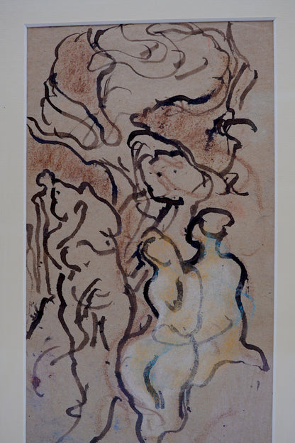 Louis VALTAT : Couple fauve - Dessin original signé