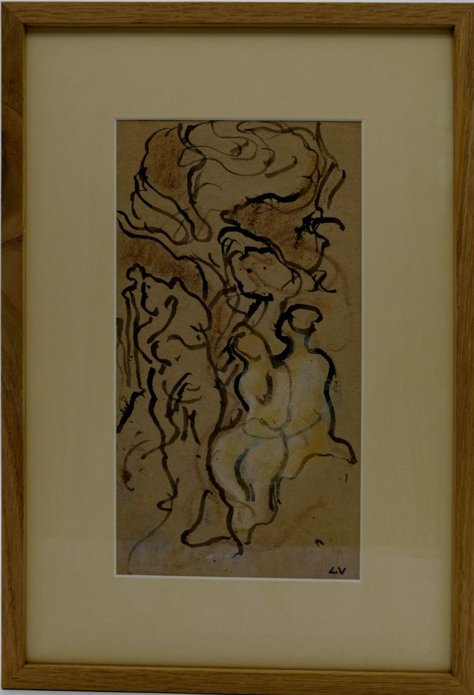 Louis VALTAT : Couple fauve - Dessin original signé